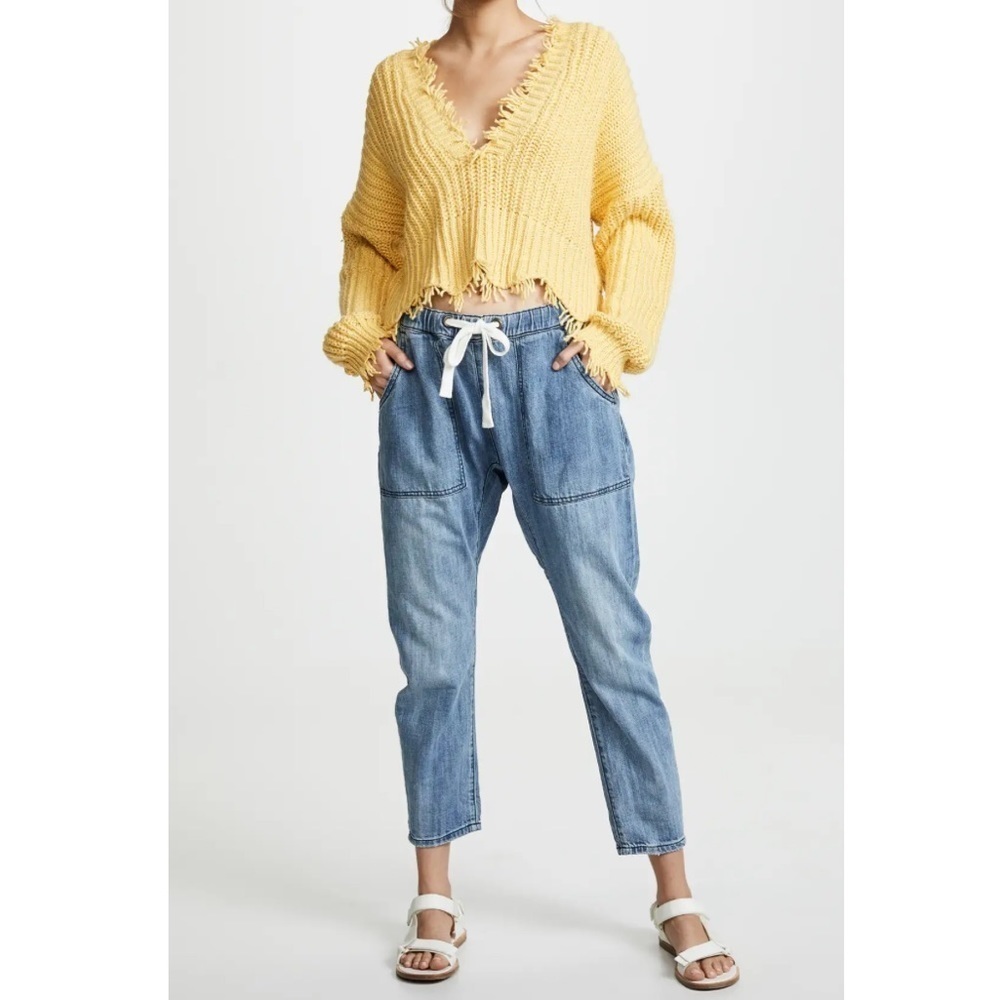 One Teaspoon Shabbies Drawstring Boyfriend Jeans Parachute Dropped Crotch Size M